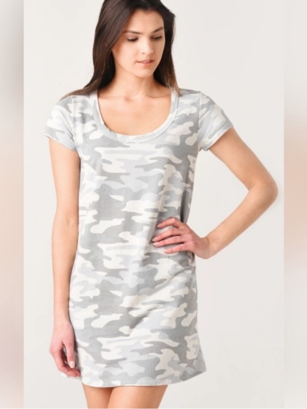 Z Supply Payton Camo Print Tee Dress Size S